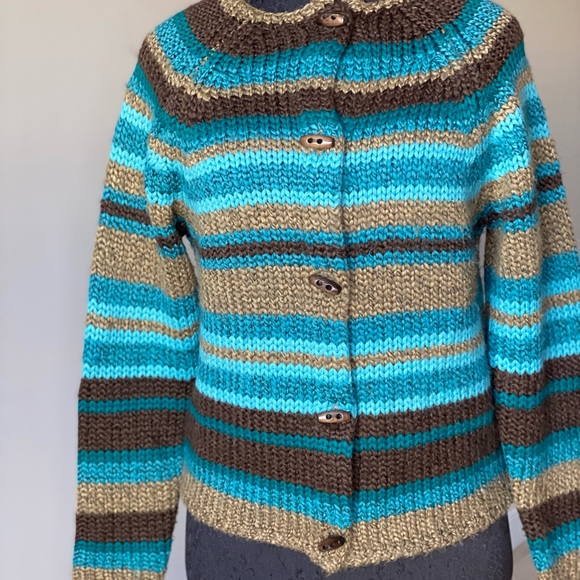 Dress Barn Stripped Cardigan. Sz M - Picture 2 of 5